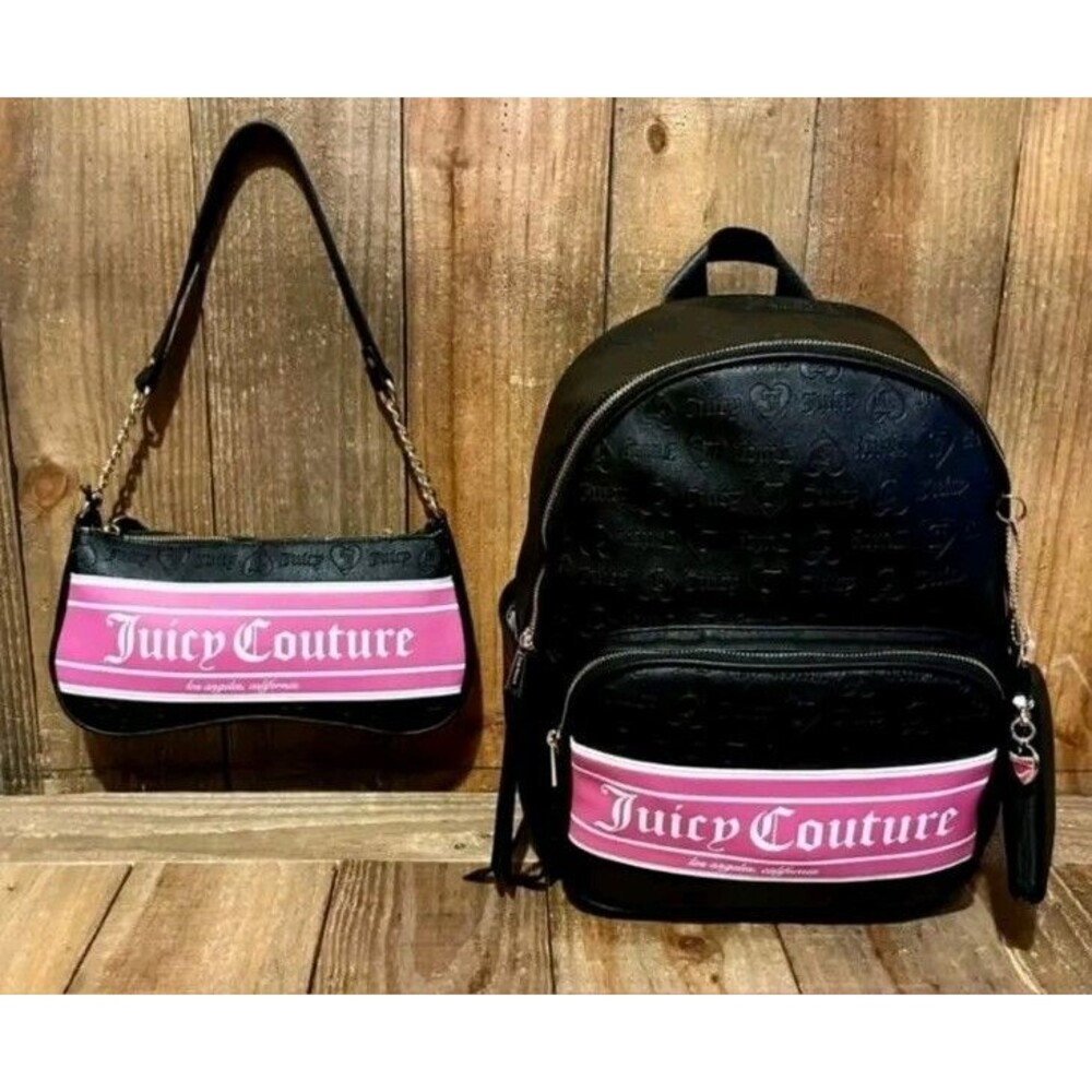Juicy Couture Fashionista Shoulder Bag & Backpack with Pouch.